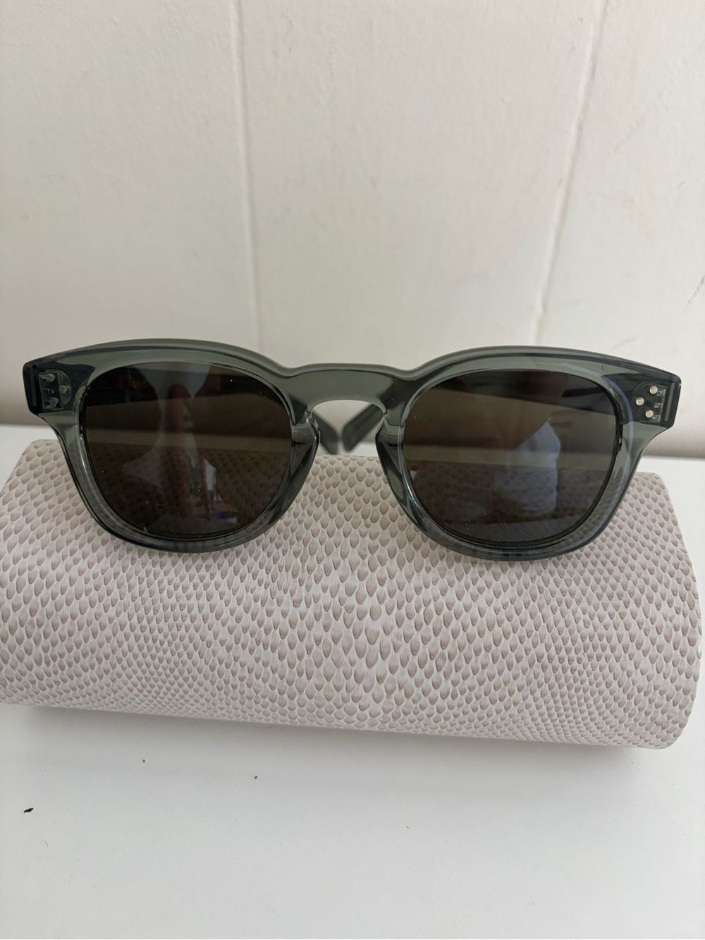 Celine Sunglasses 3 Dots Geometric Sage Green Round Sunglasses Made in Italy